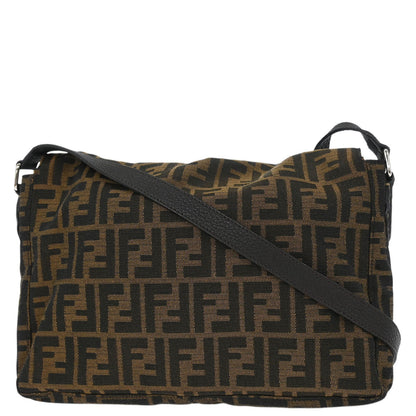 Fendi Brown Zucca Messenger Shoulder Bag