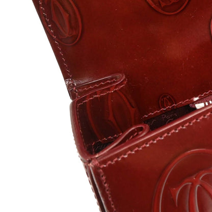 Cartier Bordeaux Patent Leather Happy Birthday Handbag