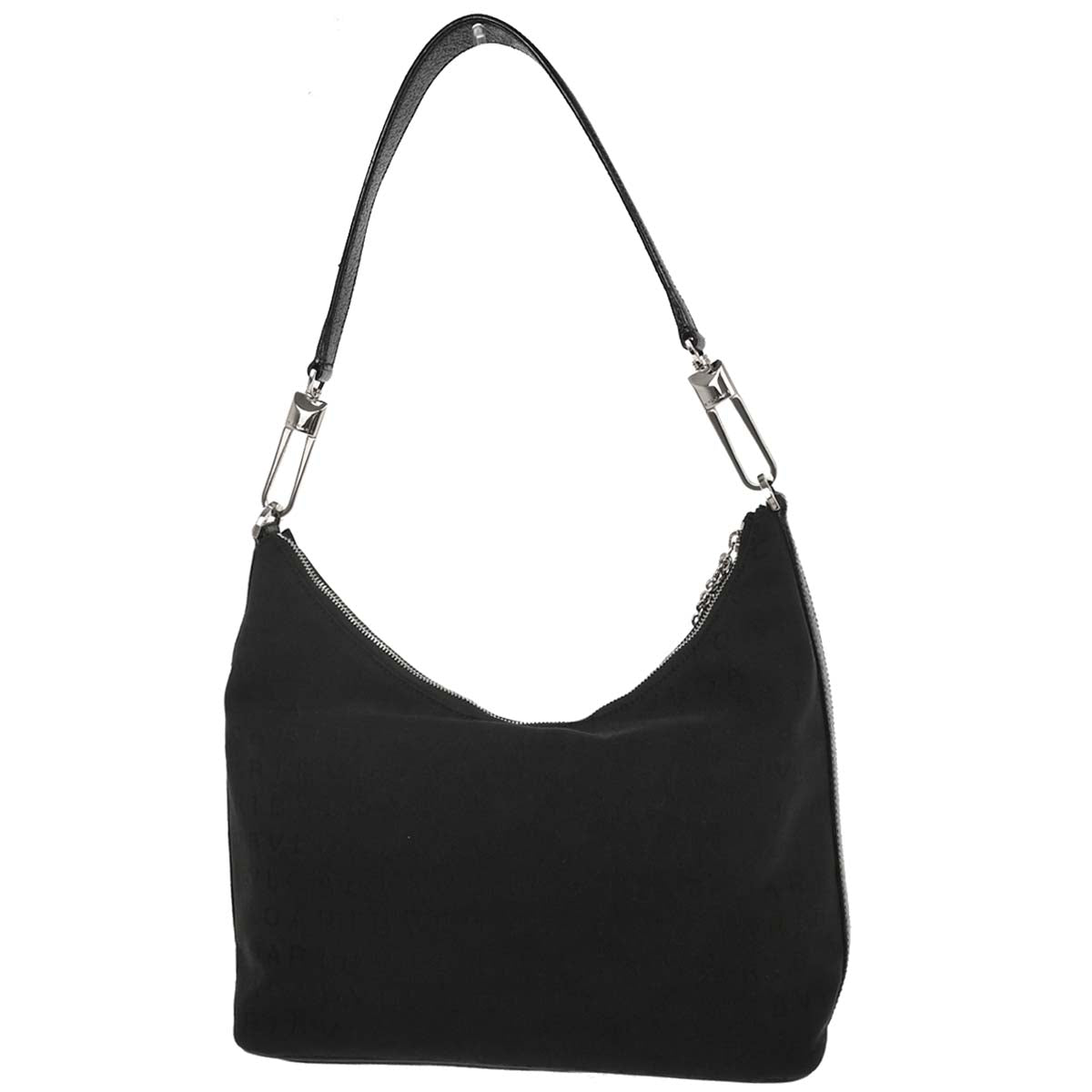 Bvlgari Black Canvas Logomania Hobo Handbag