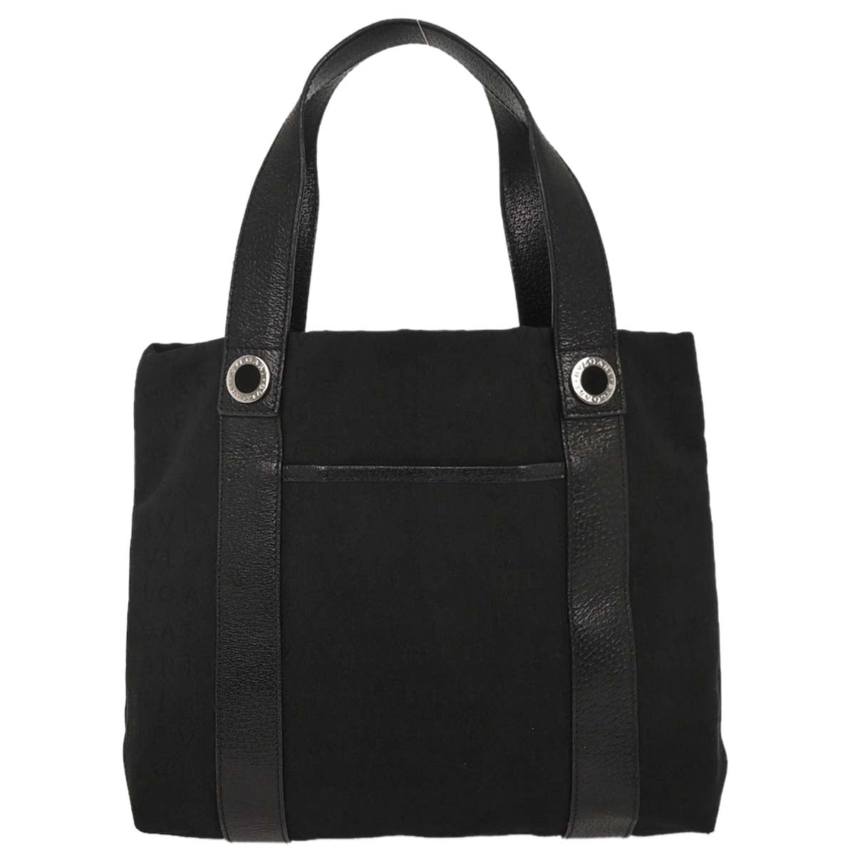 Bvlgari Black Canvas Logomania Tote Handbag