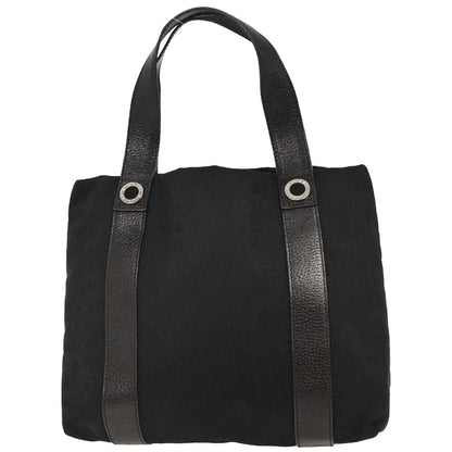 Bvlgari Black Canvas Logomania Tote Handbag