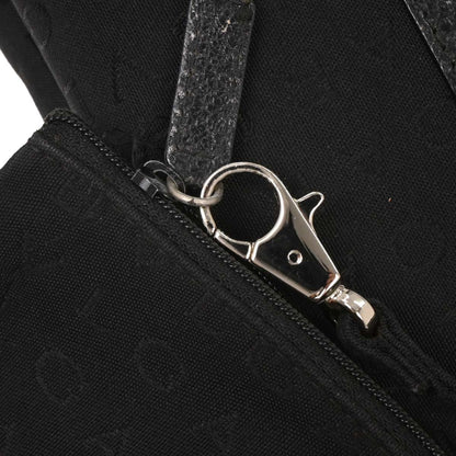 Bvlgari Black Canvas Logomania Tote Handbag