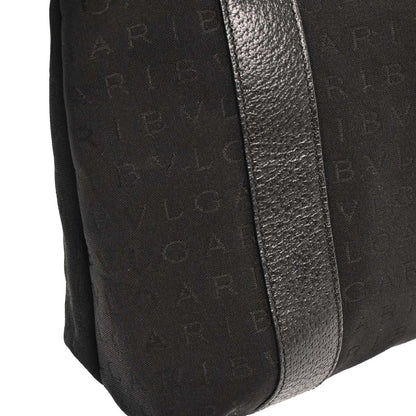 Bvlgari Black Canvas Logomania Tote Handbag