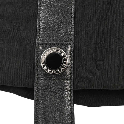 Bvlgari Black Canvas Logomania Tote Handbag