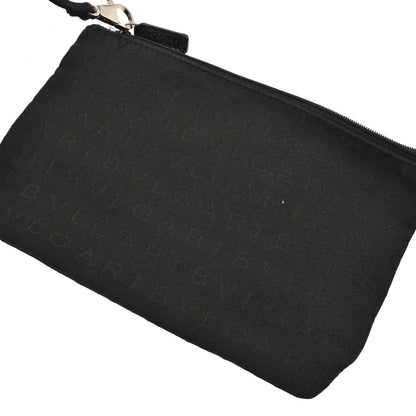 Bvlgari Black Canvas Logomania Tote Handbag