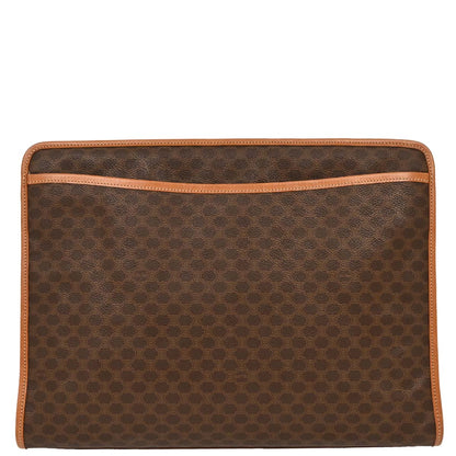 Celine Brown Macadam Clutch Bag