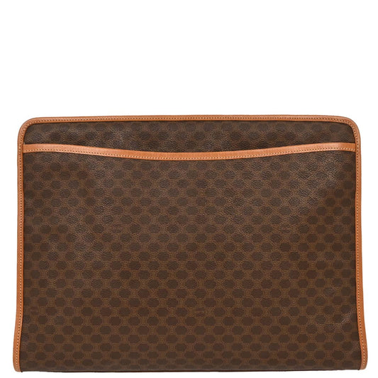 Celine Brown Macadam Clutch Bag