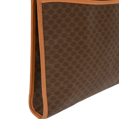 Celine Brown Macadam Clutch Bag