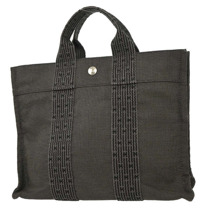 Hermes Gray Canvas Herline Tote PM Handbag