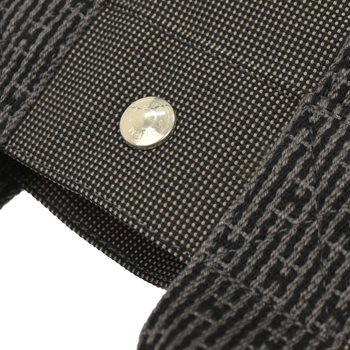 Hermes Gray Canvas Herline Tote PM Handbag