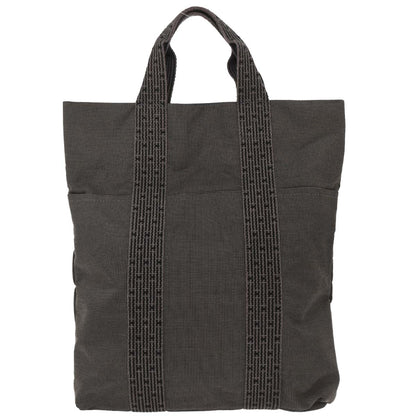 Hermes Gray Canvas Herline Cabas Tote Bag