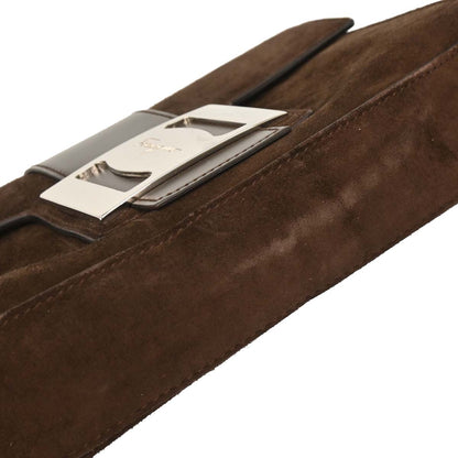 Salvatore Ferragamo Brown Suede Vara Handbag