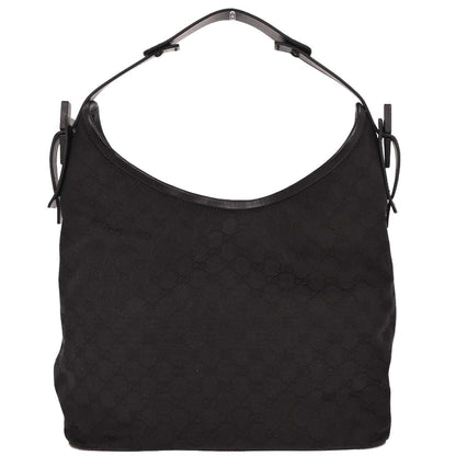 Gucci Black Canvas GG Handbag