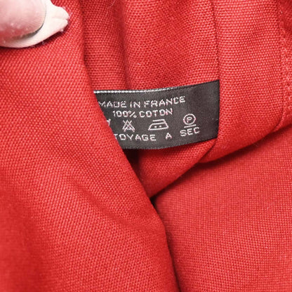 Hermes Red Canvas Deauville PM Tote Handbag
