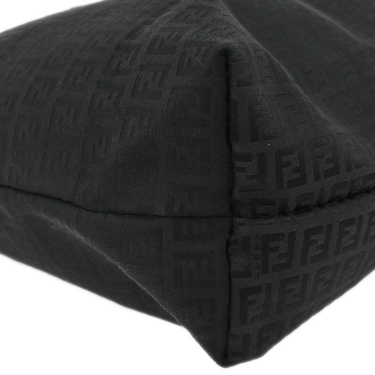 Fendi Black Canvas Zucchino Tote Handbag