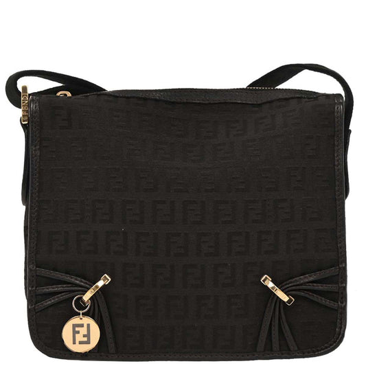 Fendi Black Zucchino Shoulder Bag