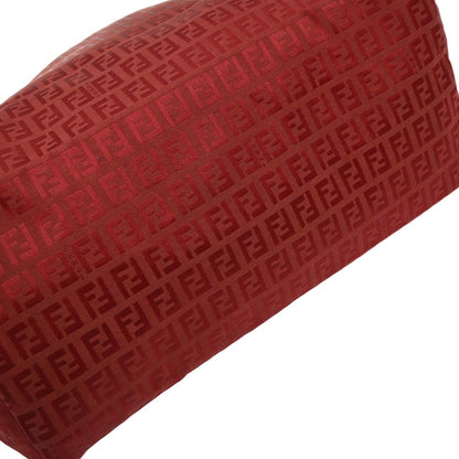 Fendi Red Canvas Zucchino Tote Handbag