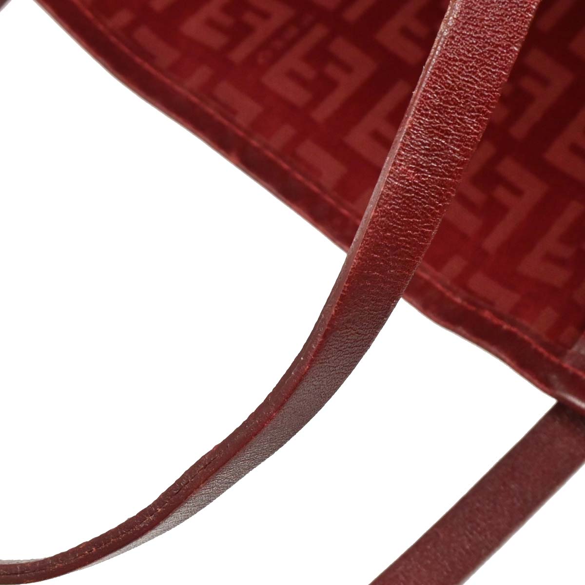 Fendi Red Canvas Zucchino Tote Handbag