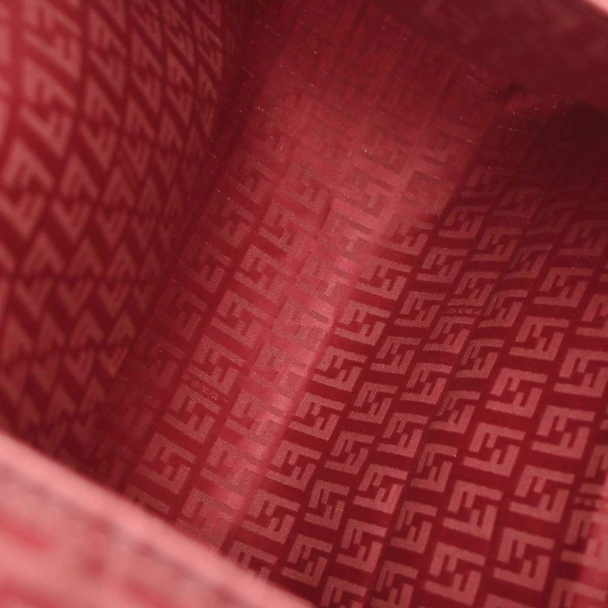 Fendi Red Canvas Zucchino Tote Handbag