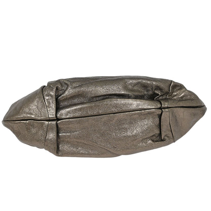 Salvatore Ferragamo Metallic Bronze Leather Vara Bow Handbag