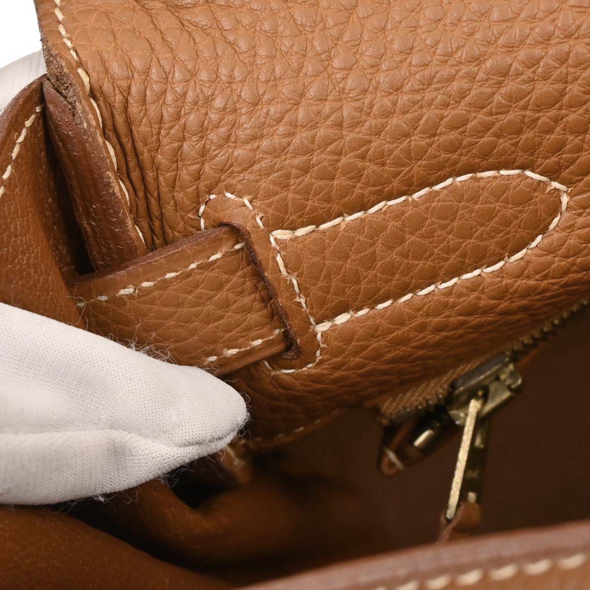Hermes Gold Togo Kelly 32 Retourne 2way Shoulder Handbag