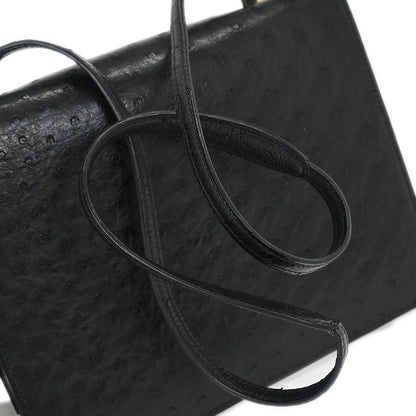 Hermes * Black Ostrich Shoulder Bag