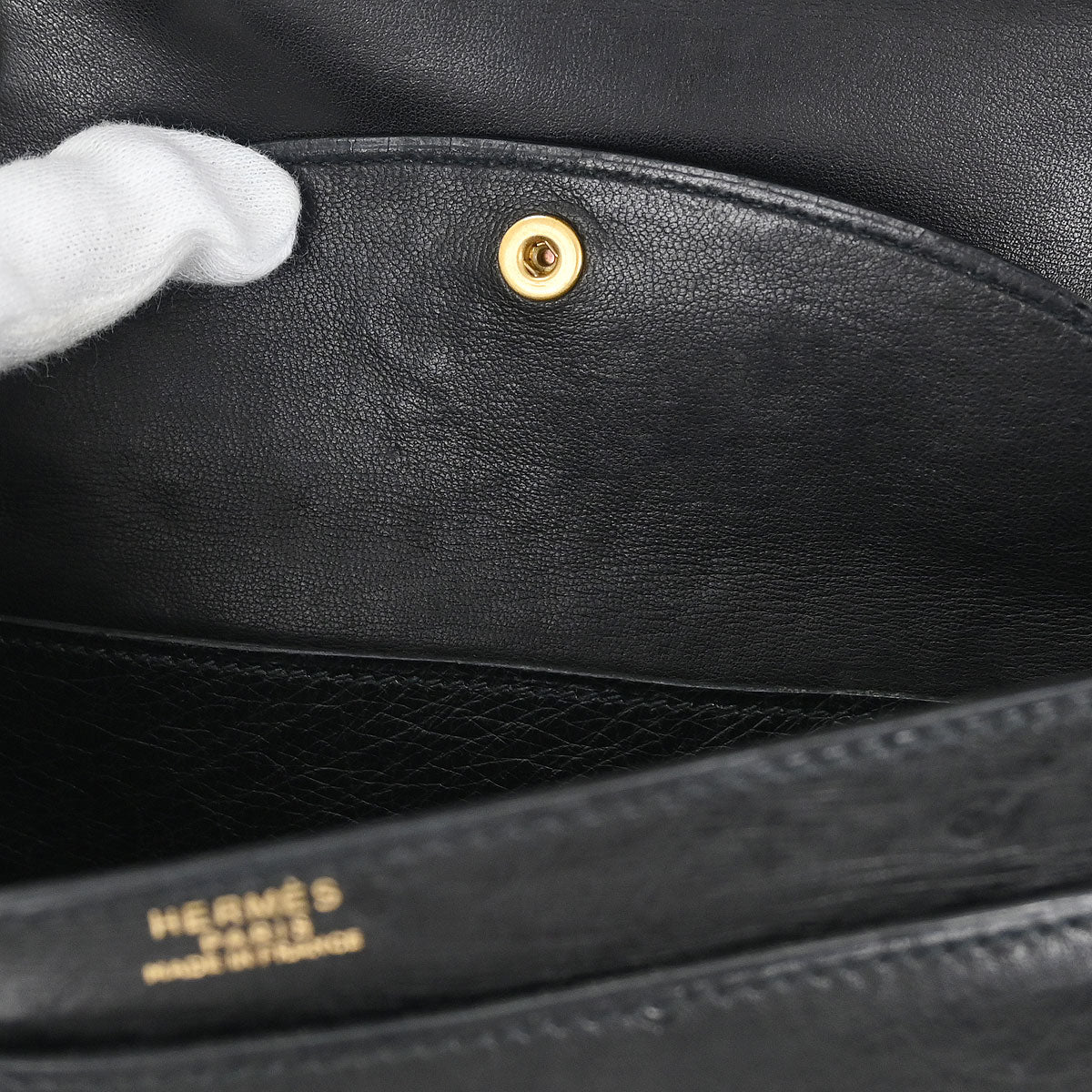 Hermes * Black Ostrich Shoulder Bag