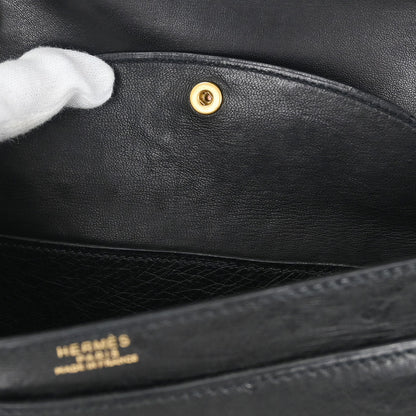 Hermes * Black Ostrich Shoulder Bag