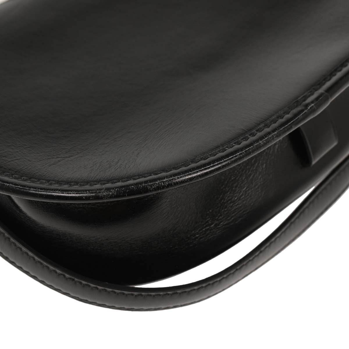 Hermes Black Box Calf Double H Shoulder Bag