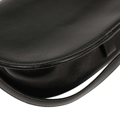 Hermes Black Box Calf Double H Shoulder Bag