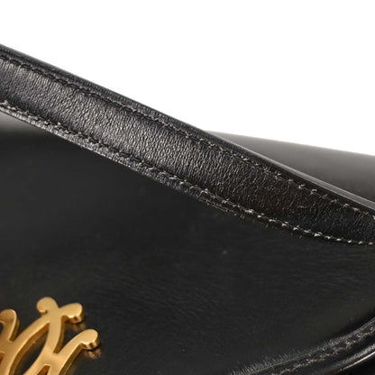 Hermes Black Box Calf Double H Shoulder Bag