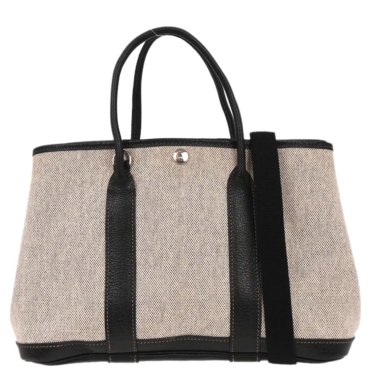 Hermes Gray Toile H Garden Party 30 TPM Tote Handbag