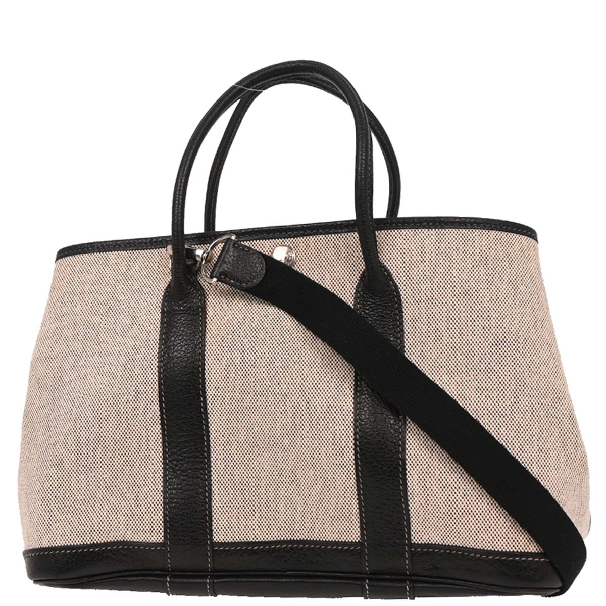 Hermes Gray Toile H Garden Party 30 TPM Tote Handbag