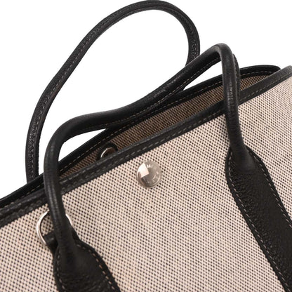 Hermes Gray Toile H Garden Party 30 TPM Tote Handbag