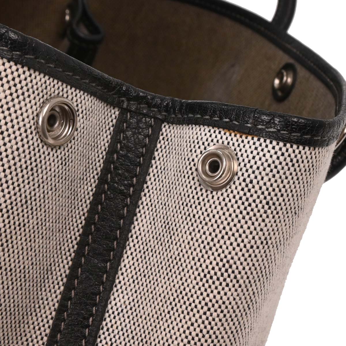 Hermes Gray Toile H Garden Party 30 TPM Tote Handbag