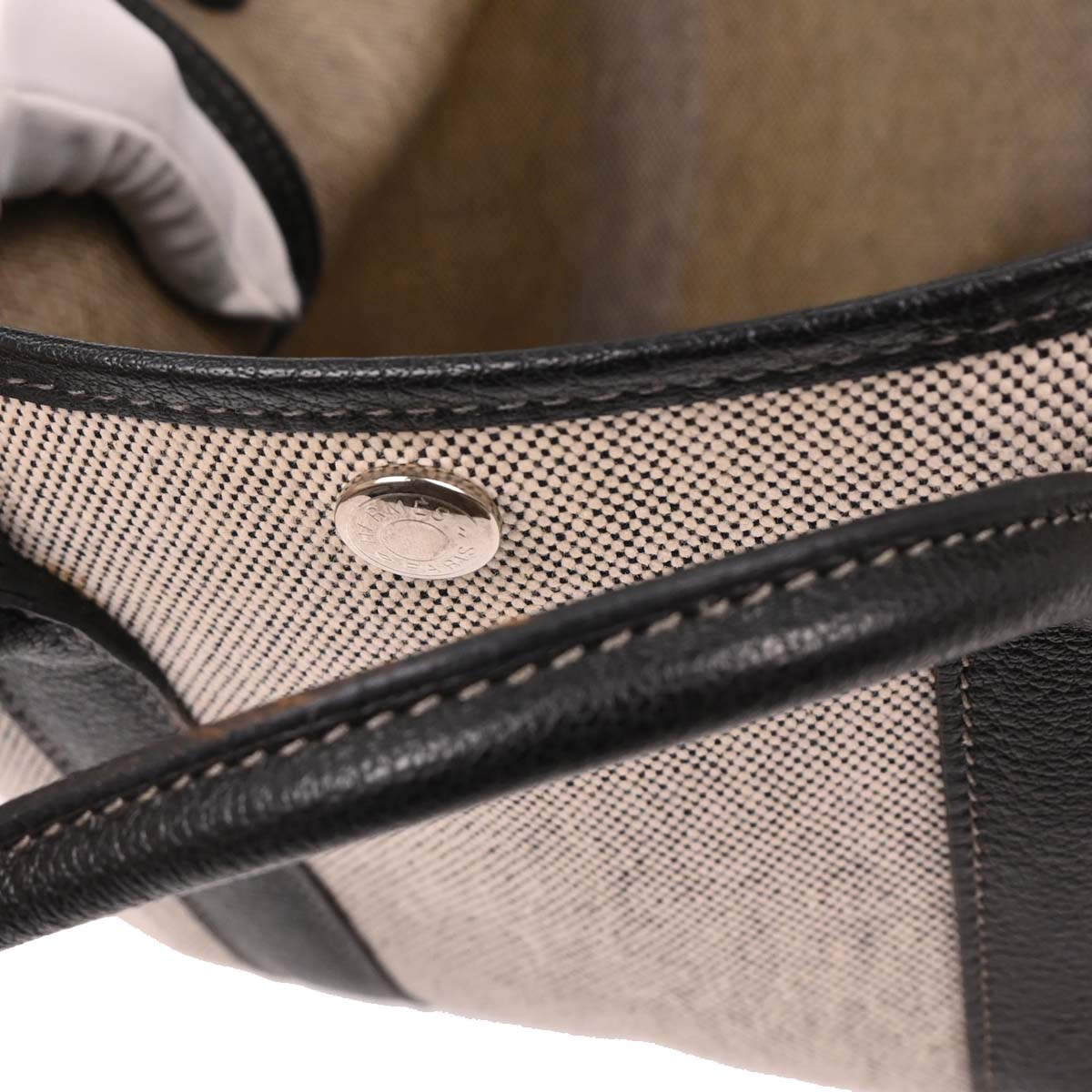 Hermes Gray Toile H Garden Party 30 TPM Tote Handbag