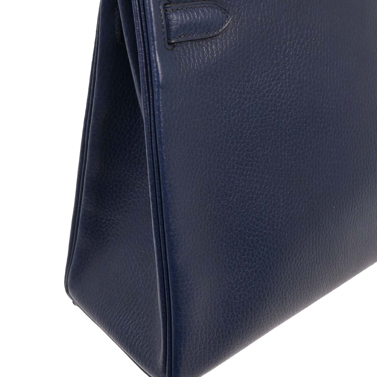 Hermes Blue Indigo Barenia Kelly 32 Retourne 2way Shoulder Handbag