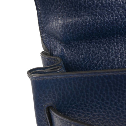Hermes Blue Indigo Barenia Kelly 32 Retourne 2way Shoulder Handbag
