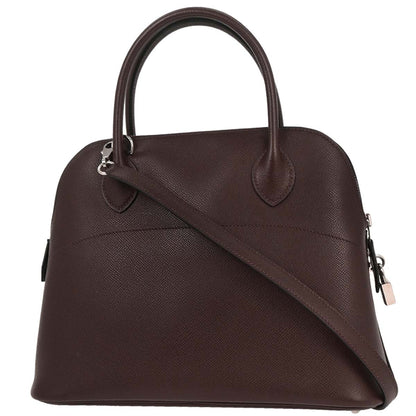 Hermes Chocolat Epsom Bolide 31 2way Shoulder Handbag
