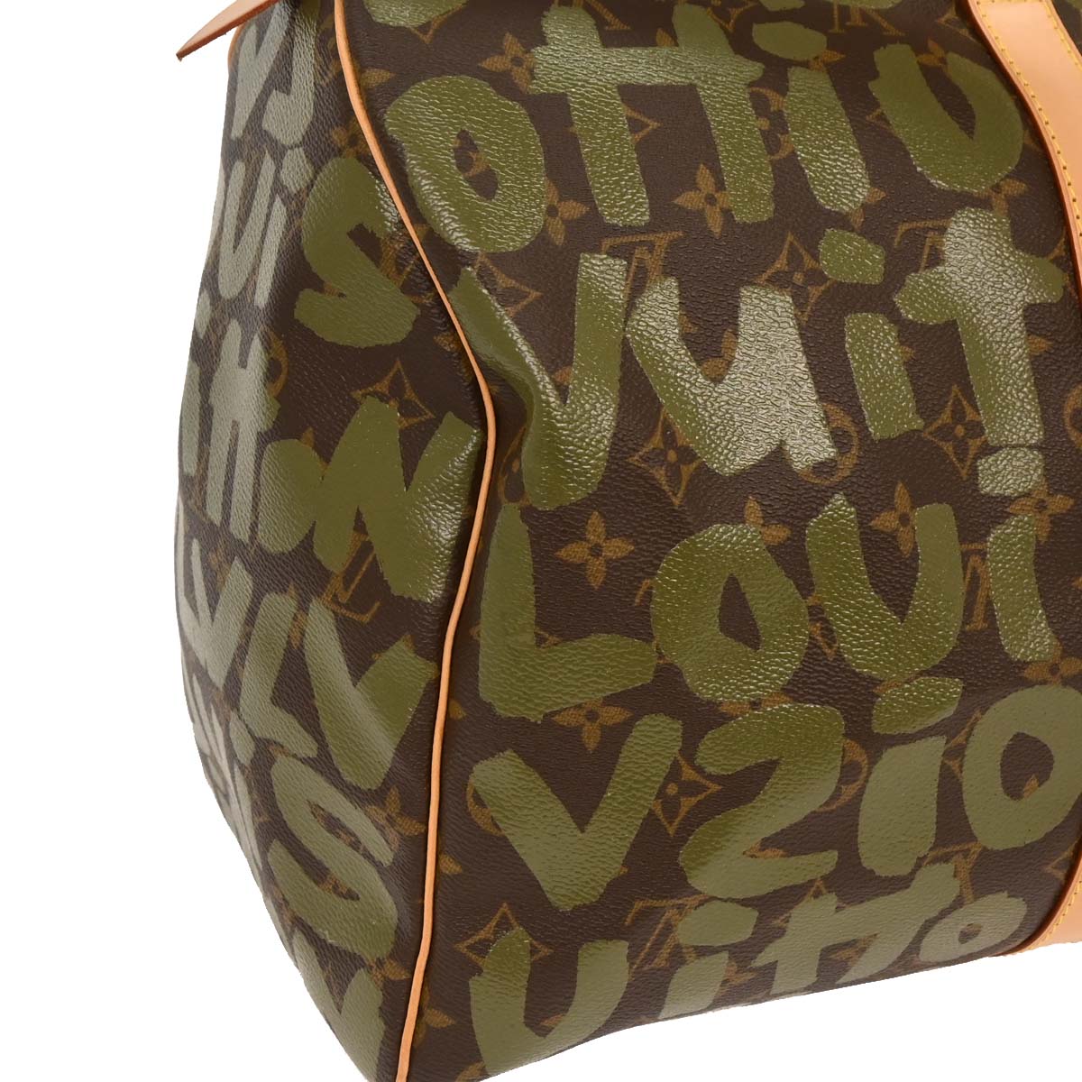 Louis Vuitton Khaki Monogram Graffiti Keepall 50 Duffle Bag M92196