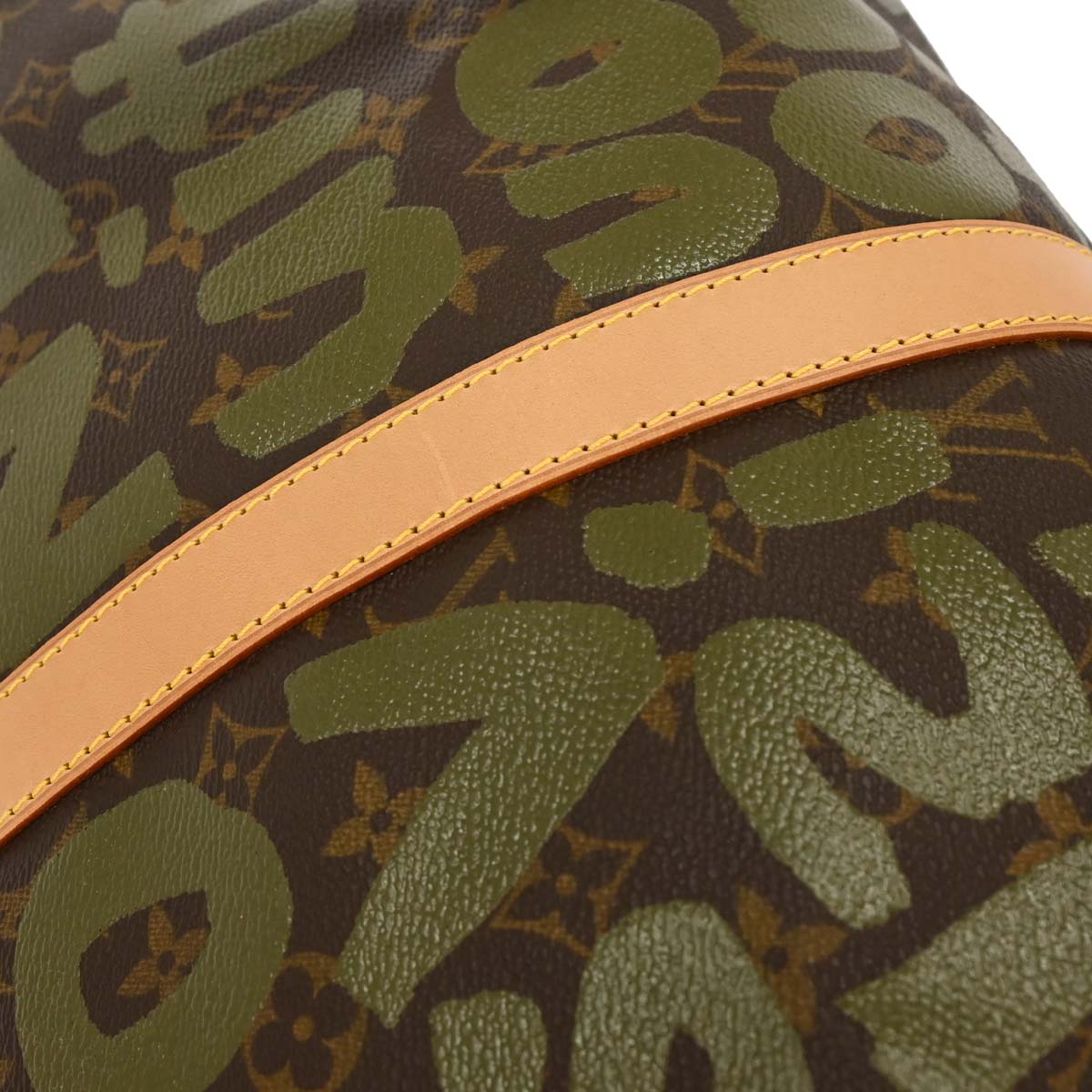 Louis Vuitton Khaki Monogram Graffiti Keepall 50 Duffle Bag M92196