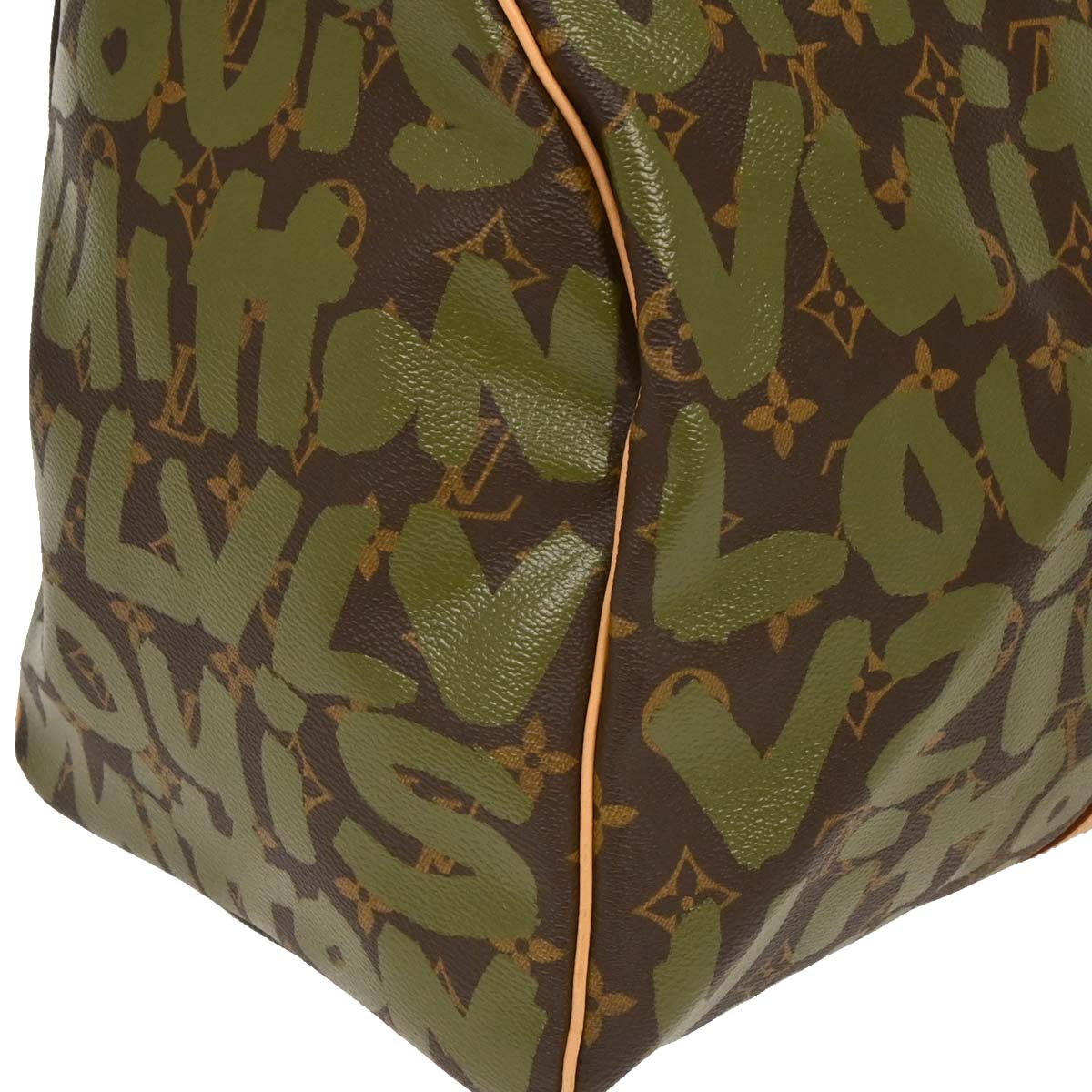 Louis Vuitton Khaki Monogram Graffiti Keepall 50 Duffle Bag M92196