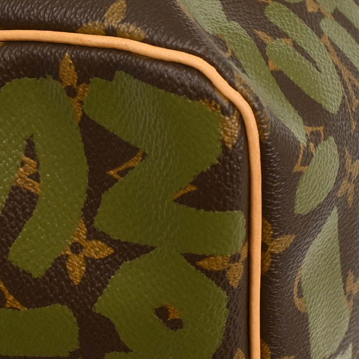 Louis Vuitton Khaki Monogram Graffiti Keepall 50 Duffle Bag M92196