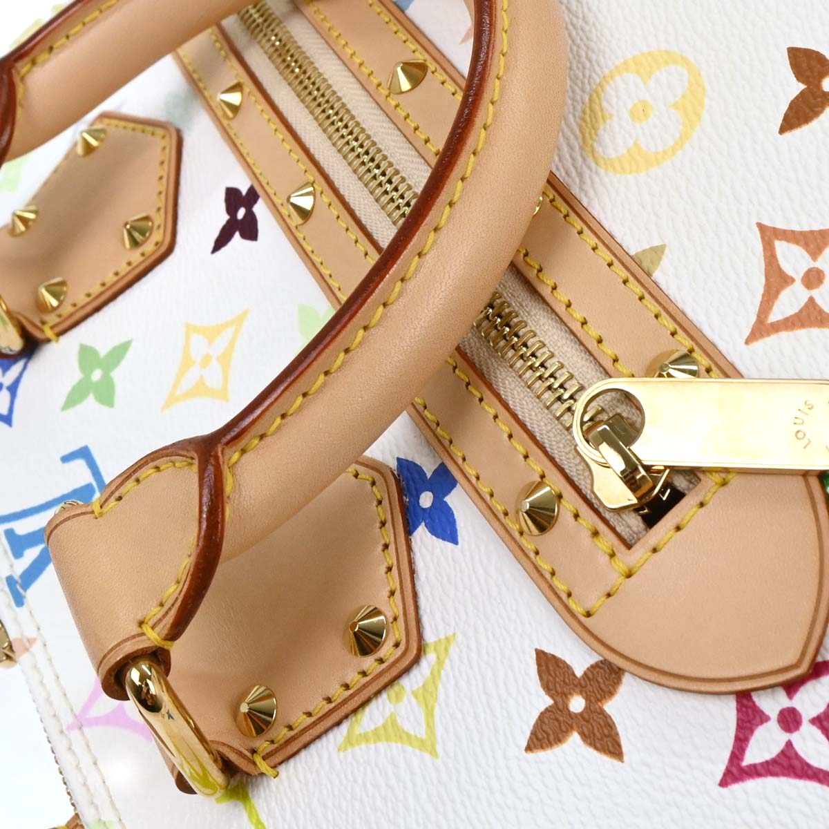 Louis Vuitton White Monogram Multicolor Alma Handbag M92647