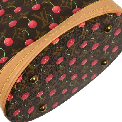 Louis Vuitton Monogram Cherry Bucket PM Tote Handbag M95012