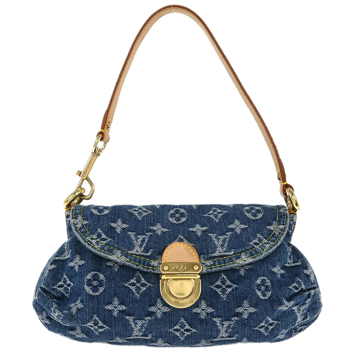 Louis Vuitton Blue Monogram Denim Mini Pleaty Handbag M95050