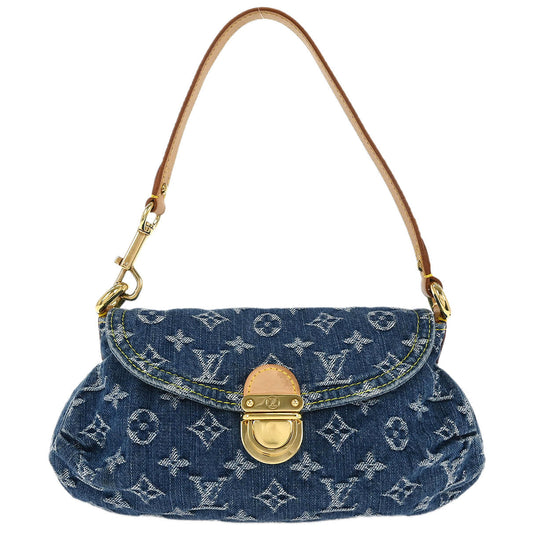 Louis Vuitton Blue Monogram Denim Mini Pleaty Handbag M95050