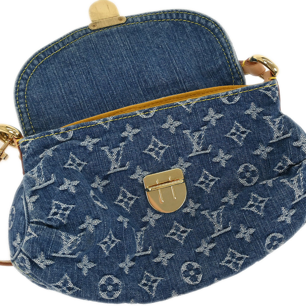 Louis Vuitton Blue Monogram Denim Mini Pleaty Handbag M95050