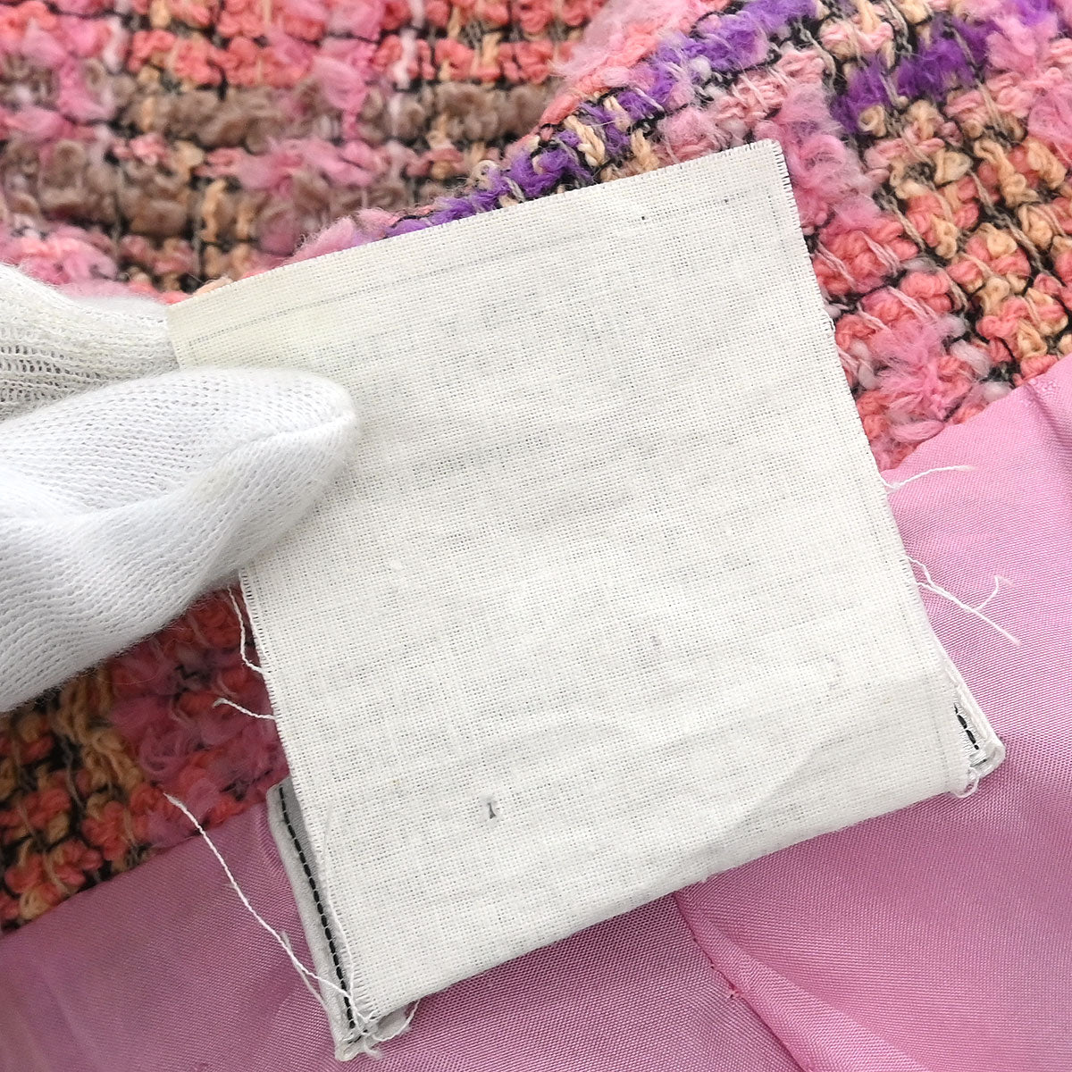 Chanel 1994 Double Breasted Jacket Tweed Pink #36