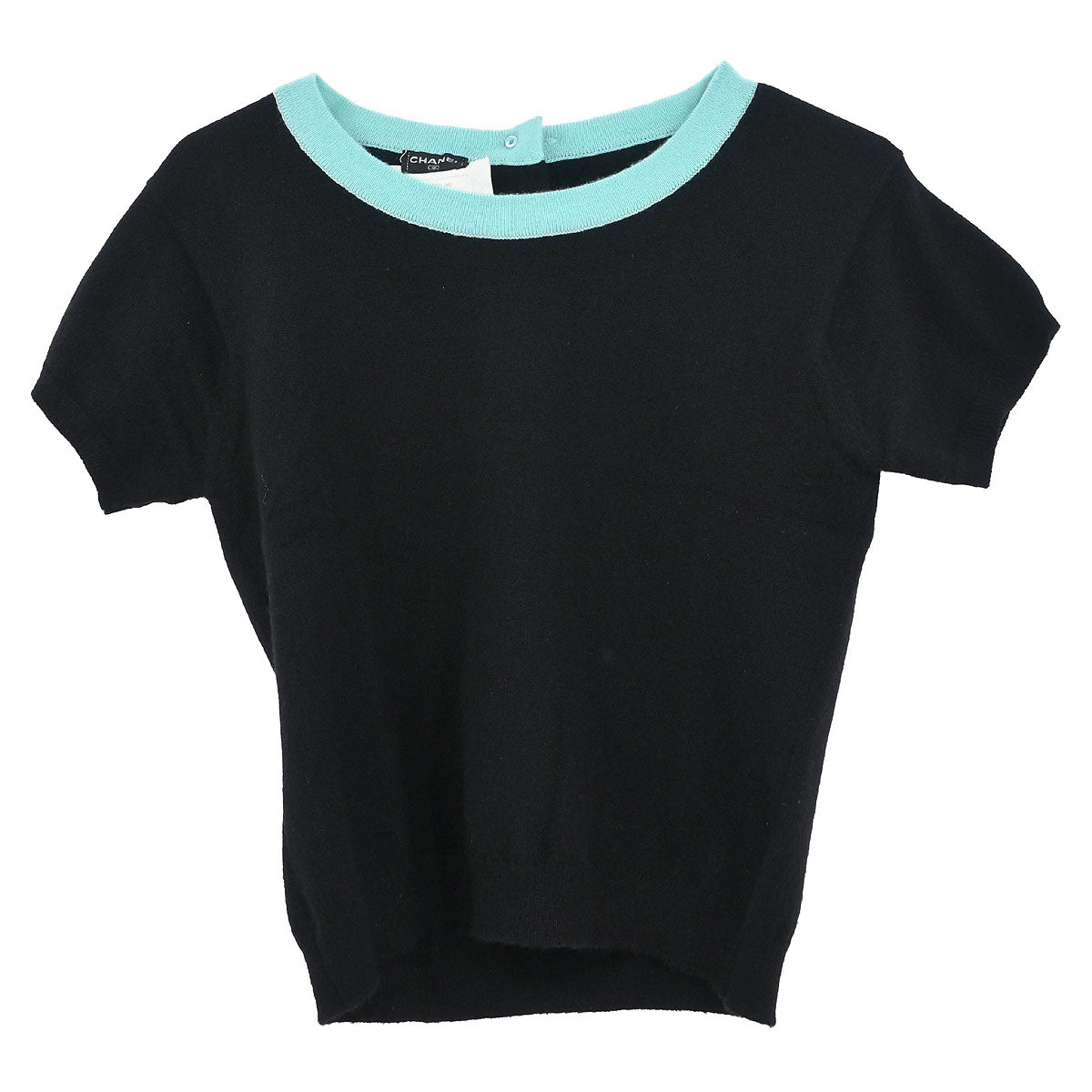 Chanel 1995 Ensemble Cardigan Short Sleeve Top Black #42